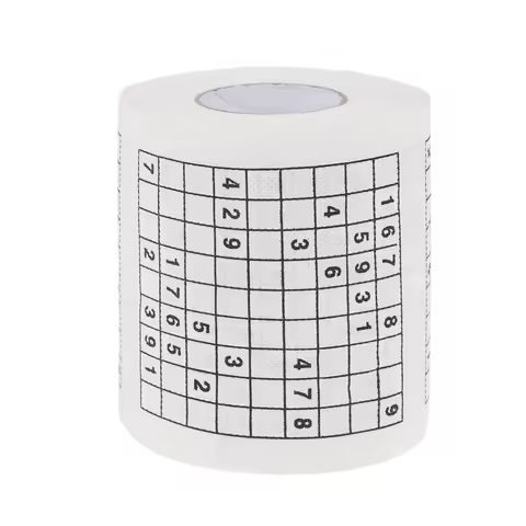 Sudoku Printed Toilet Paper Tissue Roll Creative Fun Design Comfortable Eco Friendly Use for Home Sh
