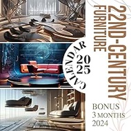 22nd-century Furniture Calendar 2025: 15-Month Covering Oct 2024 to December 2025, Bonus 3 Months 20