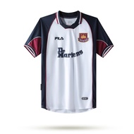 1999/2001 West Ham United away Football Jersey Short sleeve Retro Jersey Top Quality