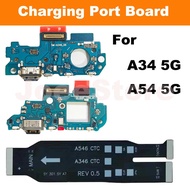 Fast Charger Main Charging Port Board For Samsung A54 A34 5G A546B A346B Motherboard Connect Charge 