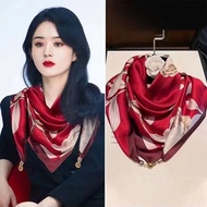 Square silk scarf for women 70 70x70cm turban bandana, beautiful, high-quality head covering to make