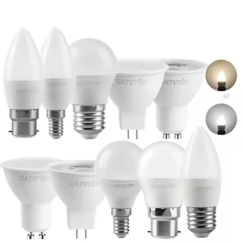 5pcs Mini Bulb GU10 GU5.3 Led SpotLight E27 B22 E14 Lamps AC 220V 120V Warm Cold Light Lampada for H