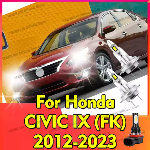 2/6Pcs LED Headlights 6000K Fog Lamp Bulbs For Honda CIVIC 9 IX (FK) 2012-2023 2013 2014 2015 2016 2