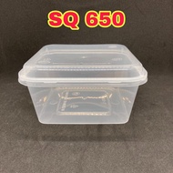 TAPAU - FELTON SQ 650 Square Disposable Plastic Food Container [ 50sets± ] TAGE TSQ 650 SQ650