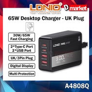 LDNIO A4808Q 65W Desktop Charger Adapter 65W Charger LDNIO A4809C 100W Charger Fast Charging Charger