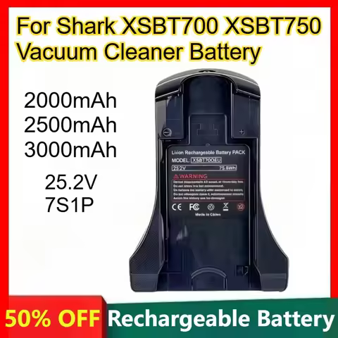 25.2V 7S1P 2000mAh 2500mAh 3000mAh Lithium-ion Battery for Shark XSBT700 XSBT750 Vacuum Cleaner Rech