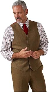 Mens Combrook Tweed Shooting Field Waistcoat COMGLBW - Hawthorn L, 41G0bKtjohL, Black