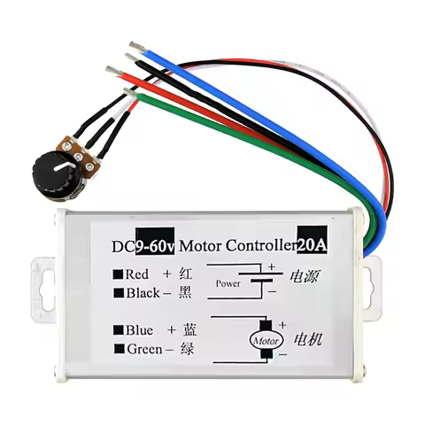 Motor Pulse Width Modulator Regulator DC 9V-60V 12V 24V 60V 20A PWM DC Motor Driver Speed Controller