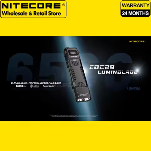 Tactical Search Light NITECORE EDC29 6500 Lumens Ultra Slim High Performance EDC Flashlight Built-in