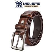 MENSPE Mens Belt PU Leather Vintage Pin Buckle Belt Men Fashion Retro Belt Genuine Leather Belt Simp