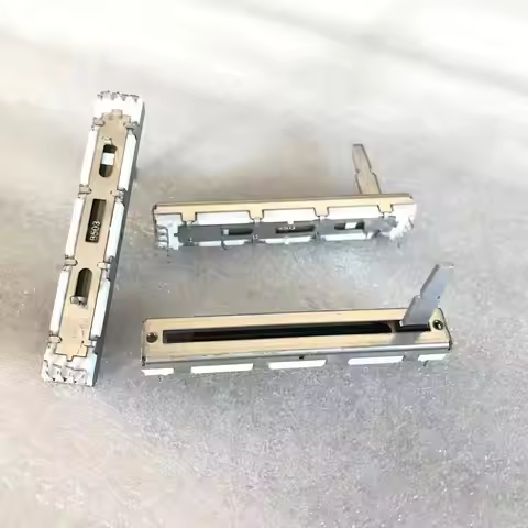 10pcs/lot Mixer fader potentiometer 6cm 60MM double tapped middle point B50K B503 B50KX2 20MMD 4 fee