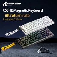 Attack Shark X68HE Hall Effect Gaming Keyboard 65% 8K Rapid Trigger RGB