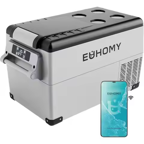 12V Portable Electric Cooler, 38 Quarts, -4°F to 68°F Temperature Range, Suitable for Camping, Trave