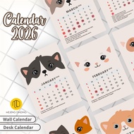 Aesthetic Cat Wall Calendar 2026 Aesthetic Desk Calendar/ 2026 Aesthetic Wall-Mounted Calendar/ 2026