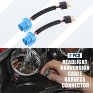 Uxcell 2 Pcs 9007 Female to H4 Male Male to H4 Female Plug Headlight Conversion Cable Harness Connec