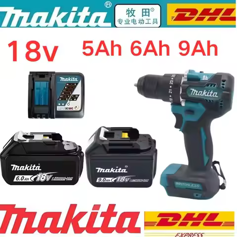 Makita 18V 5/6/9Ah large capacity battery suitable for angle grinder Powerful Tool Battery +charger+