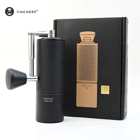 TIMEMORE Chestnut C3ESP PRO Black Portable Manual Coffee Grinder Foldable Crank Handle With S2C Burr