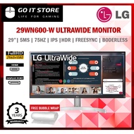 LG 29WN600-W 29" 5ms 75Hz UltraWide HDR FHD IPS Borderless FreeSync Monitor (HDMI / DP) 29WN600W