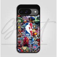 Google Case PIXEL 9 8 Pro 8 7 Pro 7 7A 6 Pro 6 6A 5 NBA Collage BJ103