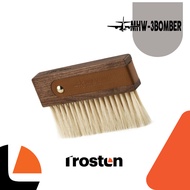 MESIN Trosten x MHW-3BOMBER Line Leather sheath brush with HorseHair + Walnut Wood / Coffee Cleaning