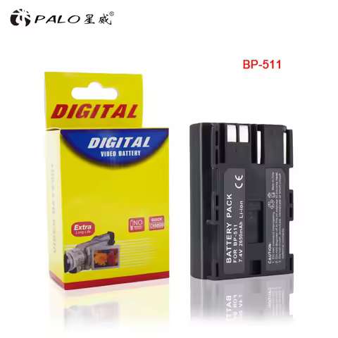 Palo 2650mAh BP 511 BP511 BP-511 BP511A Digital Camera Battery For Canon EOS 40D 300D 5D 20D 30D 50D
