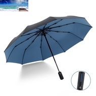 BE Fibrella Umbrella 3Folds Automatic UPF50+ Black Backing UV Protection Sun And Rain #3001