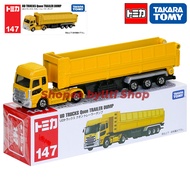 Long Tomica No.147 UD Truck Quon Trailer Dump 1:64 Metal Model Diecast Car Toys Kids Gift