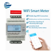 Digital Din Rail 3 Phase Multiple Energy Meter LCD Display Smart Energy Monitor RS485 MODBUS-RTU Wif