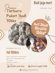 paket 1ball/10bks kataji mentah 1bksnya isi 25butir // bahan utama basreng pedas daun jeruk // basre