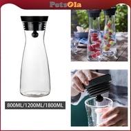 PETSOLA Cold Water Jug Water Carafe, Juice Jar Hot Cold Water Pitcher, Glass Pitcher for Hot Cold Wa
