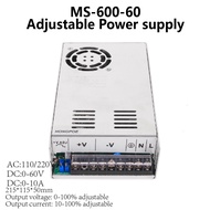 0-60V Adjustable Switching Power Supply 60V 10A 600W 110-220V Ac To Dc Led Industrial SMPS
