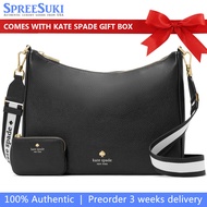 Kate Spade Handbag In Gift Box Emma Large Crossbody Black # KK069