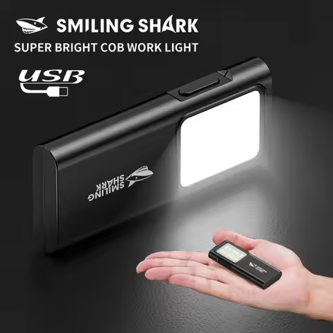 Smiling Shark TIP065 Mini Rechargeable Worklight,COB Floodlight Pocket Flashlight,with Clip Design,f