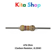 Resistor 47k Ohm (Carbon - 0.25W)