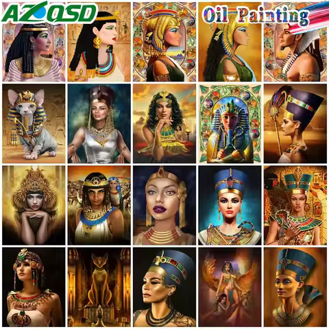 AZQSD Paint By Numbers For Kids Woman Egypt Pictures By Numbers Portrait Hand Paint Kits Unique Wall