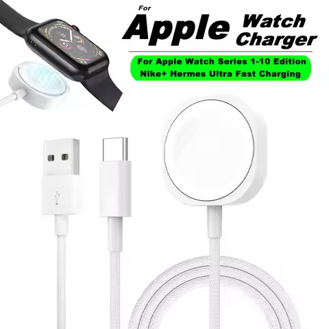 Magnetic Wireless Fast Charger For Apple Watch Series 10 9 8 7 6 5 4 3 2 1 Ultra Hermes Edition Port