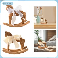 [mojotorw7] Wooden Horse Figurine Rocking Horse Statue Ideal Gift Minimalist Birthday Gift Elegant R