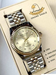 Grand Eagle Mens Watch Model 09 Watch Is Waterproof Gold Strap Classic Design Usa Brand Analog Model