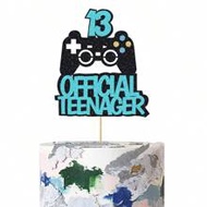 1Pc 13th Official Teenager Video Game Cake Topper Decorations - Birthday Theme Picks Cheers To 13 Ye