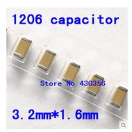1206 SMD capacitor 22nf 47nf 100nf 150nf 220nf 470nf 1uf 2.2uf 4.7uf 10uf  200pcs X7R