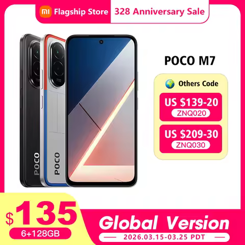 Global Version POCO M7 Snapdragon® 685 Smartphone 6.9" 144Hz FHD+ DotDisplay 50MP Camera 7000mAh Bat