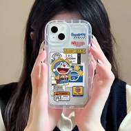 Photo frame airbag soft case for iphone 14promax 11 13 12 7Plus 8 6 X XS Max cute Doraemon cover