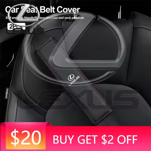 Emblems 2PCS Car Seat Belt Cover Auto Shoulder Pad Interior Accessories For Lexus F SPORT RX300 IS20