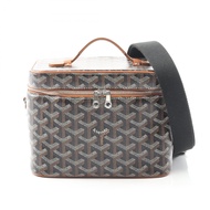 【二手】 GOYARD Muse，黑色/NATURALPVC 塗層帆布，皮革Muse化妝包，女士，二手 A