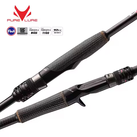 PURELURE DANCE 10FT Spinning Rod For Bass High Carbon Long Throwing Fishing Rod In FUJI Accessories,