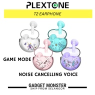 Plextone T2 Earphone Gaming Ultra Low Latency Bluetooth Earphone Bass Headsets 5.1 Bluetooh Earphone