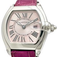 นาฬิกาข้อมือผู้หญิง CARTIER Roadster SM W62017V3 มือสอง ตัวเรือนสแตนเลส/สายหนัง ระบบควอตซ์ หน้าปัดสี