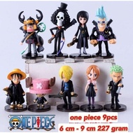 6cm-9cm mini one piece figure 9pcs set