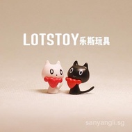 New Product Q Cartoon cute and adorable characters Mini Version Loving little black cat Little White