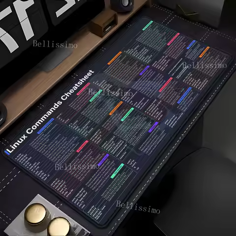 Linux Commands Line teclado mouse pad Large mousepad Shortcuts for Red Hat Ubuntu OpenSUSE Arch Debi